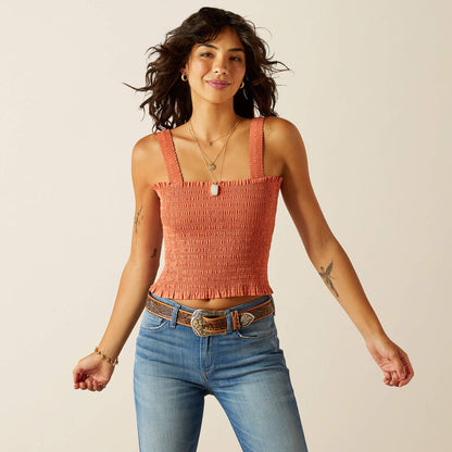 Women's Ariat Darla SLVLS Top - Langoustine