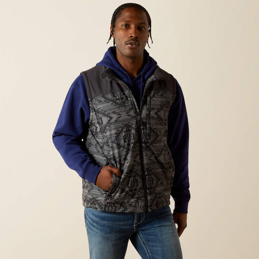 Men's Ariat Pioneer Stretchshell Vest - Charcoal/Grey Southwest