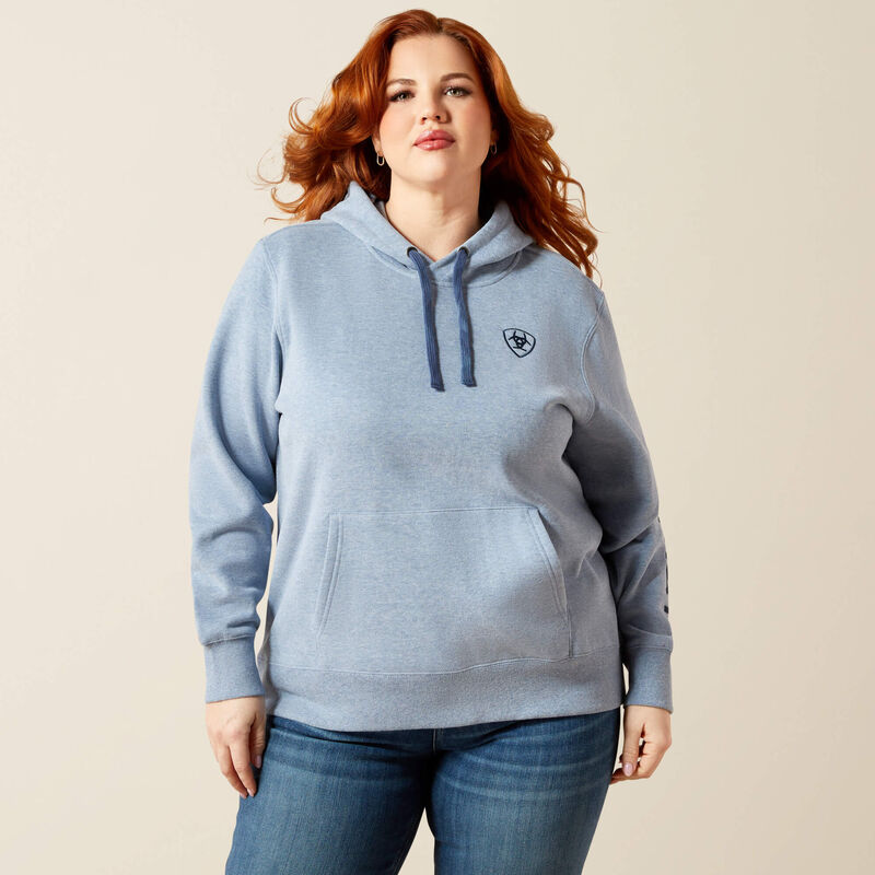 Women's Ariat Logo 2.0 Hoodie - Vintage Indigo Heather