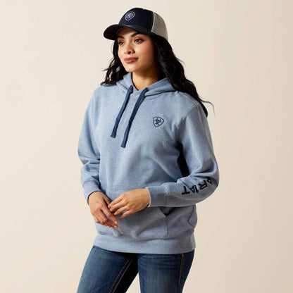 Women's Ariat Logo 2.0 Hoodie - Vintage Indigo Heather