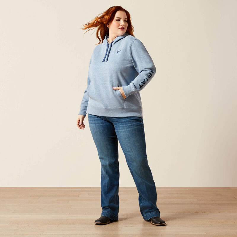 Women's Ariat Logo 2.0 Hoodie - Vintage Indigo Heather