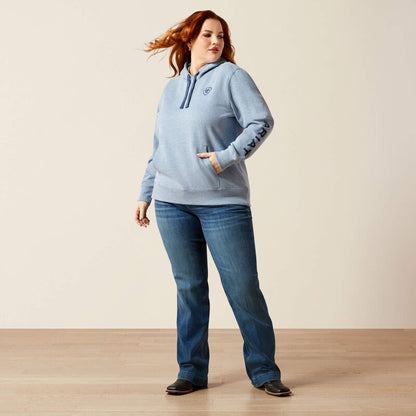 Women's Ariat Logo 2.0 Hoodie - Vintage Indigo Heather