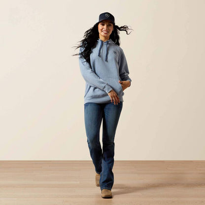 Women's Ariat Logo 2.0 Hoodie - Vintage Indigo Heather