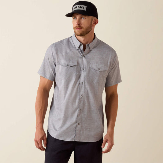 Ariat Men’s FITTED Western Venttek Snap Shirt - Sky Rocket