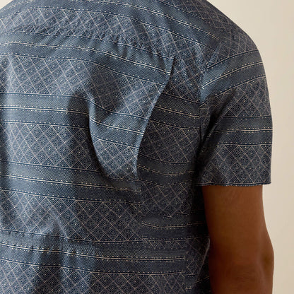 Ariat Men’s Printed VentTEK Outbound FTD Shirt - Dark Denim