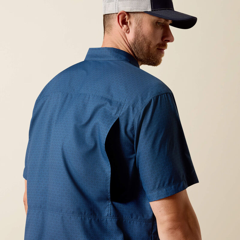 Ariat Men’s Printed VentTEK Outbound Shirt - Dark Denim Navy