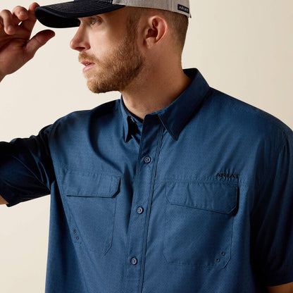 Ariat Men’s Printed VentTEK Outbound Shirt - Dark Denim Navy