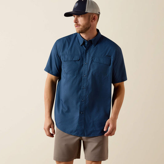 Ariat Men’s Printed VentTEK Outbound Shirt - Dark Denim Navy