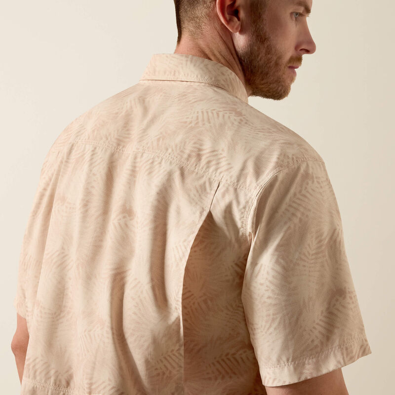 Ariat Men’s Printed VentTEK Outbound Shirt - Creme Brulee Cream