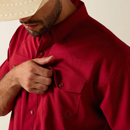 Ariat Men’s Western Venttek Snap Shirt - Rhubarb