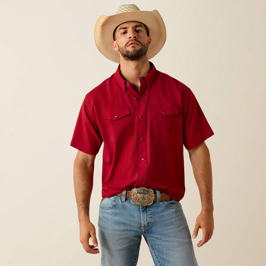 Ariat Men’s Western Venttek Snap Shirt - Rhubarb