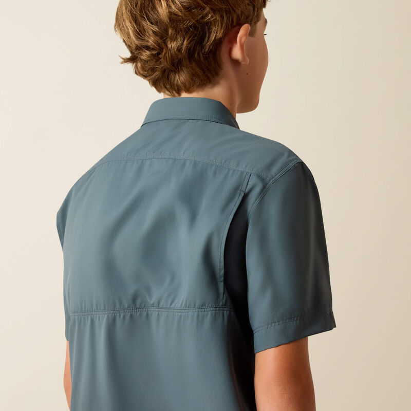 Ariat Youth Venttek Outbound SS shirt - DARK SLATE