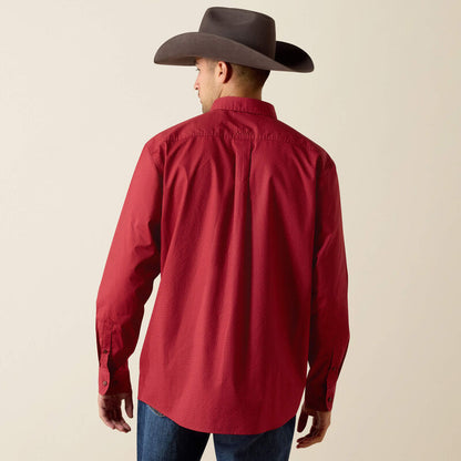 Ariat Tito L/S Shirt - Brick Red Geo Print