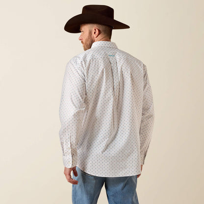 Ariat Jayson L/S Shirt - White Southwestern Geo Print