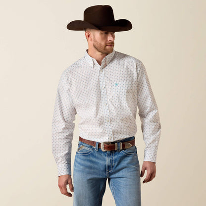 Ariat Jayson L/S Shirt - White Southwestern Geo Print