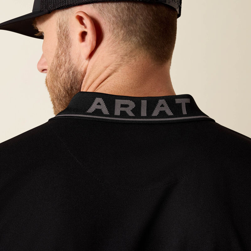 Ariat Logo Fitted Polo - Black