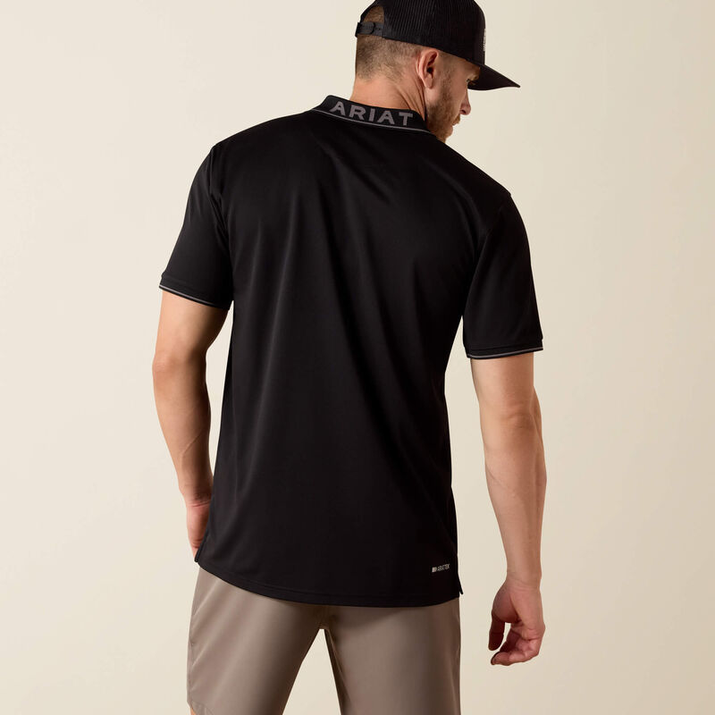 Ariat Logo Fitted Polo - Black