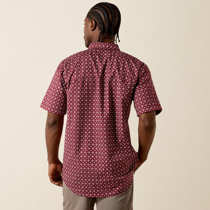 Ariat 360 AirFlow S/S Shirt - Maroon Banner