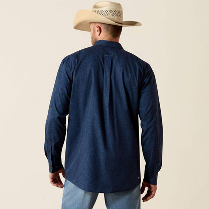 Ariat Printed 360 AirFlow L/S Shirt - Navy