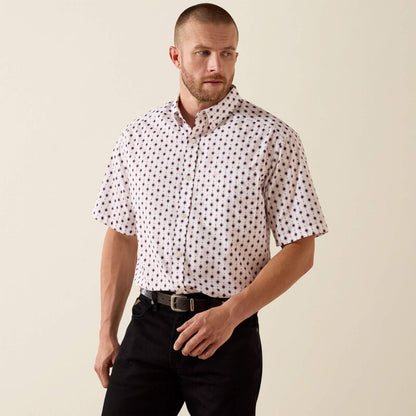 Ariat Tadeo S/S Shirt - White Southwest Print