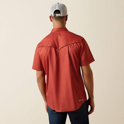 Ariat Men’s FITTED Western Venttek Snap Shirt - Chili Oil