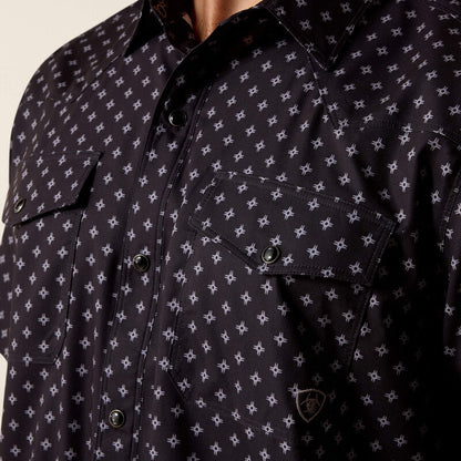 Ariat Men’s FITTED Western Venttek Snap Shirt - BLACK