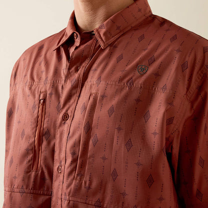 Ariat Men’s Printed VentTEK Shirt - Copper Brown