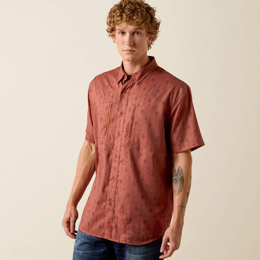 Ariat Men’s Printed VentTEK Shirt - Copper Brown
