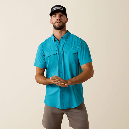 Ariat Men’s VentTEK Outbound FTD SS Shirt -  Blue Moon