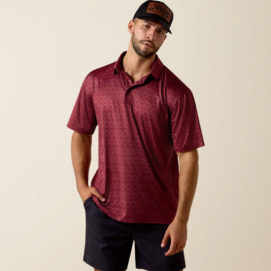 Ariat All Over Print Polo - Scarleth Heather Southwest