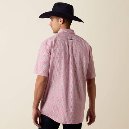 Ariat Bowman S/S Shirt - Hibiscus Red Triangle Print