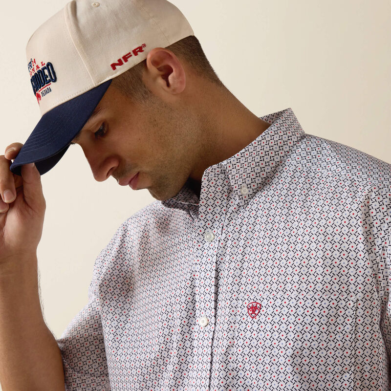 Ariat Britton S/S Shirt - White Geo Print