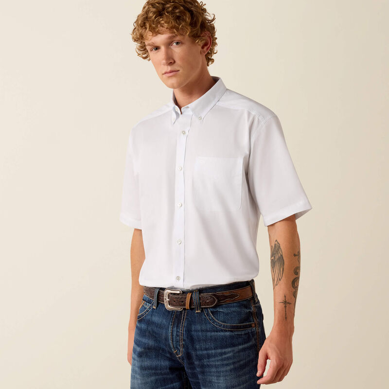 Ariat Lightweight Twill S/S Shirt - White