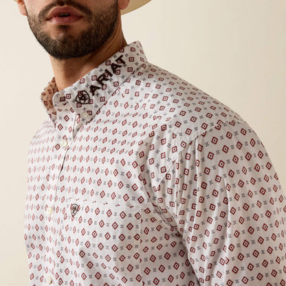 Ariat Dallas L/S Shirt - White Multi Geo Print/Black