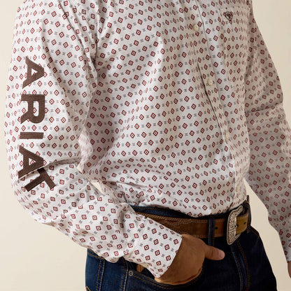 Ariat Dallas L/S Shirt - White Multi Geo Print/Black