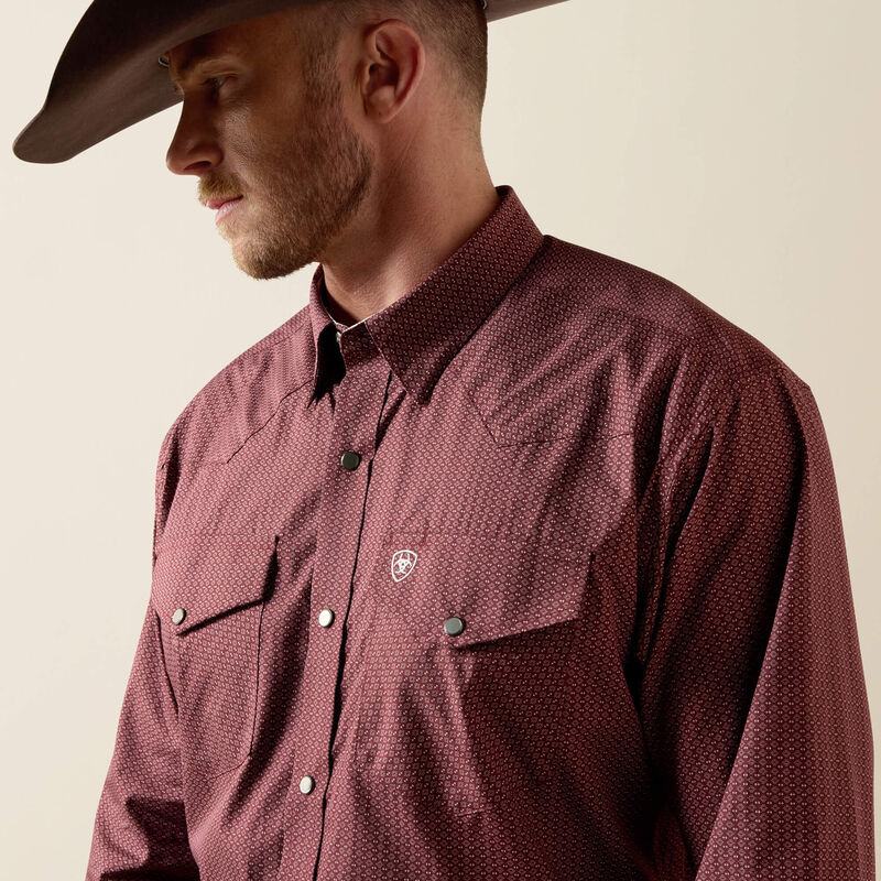 Ariat WF Dion L/S SNP - Red Mahogany Mini Southwest