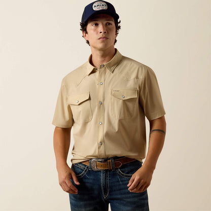 Ariat FrontierFlex VentTEK Western Fitted Snap - Irish Cream