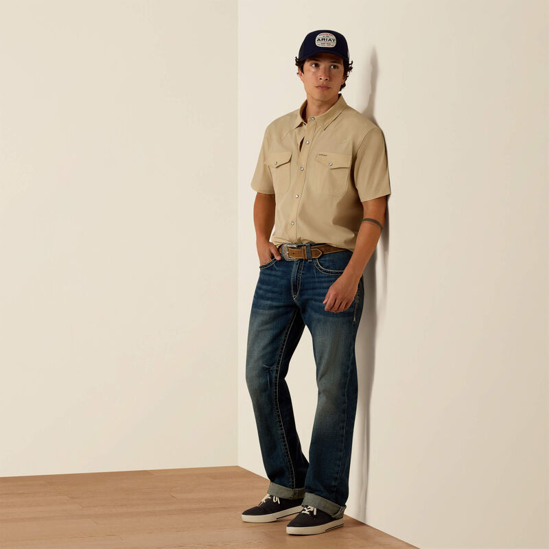 Ariat FrontierFlex VentTEK Western Fitted Snap - Irish Cream