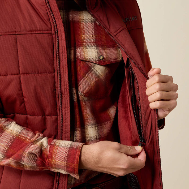 Men's Ariat Crius Insulated Vest -  Madder brown