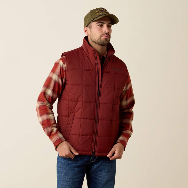 Men's Ariat Crius Insulated Vest -  Madder brown