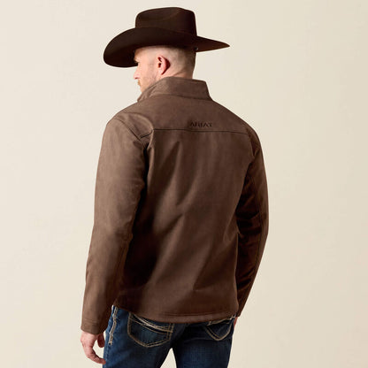 Men's Ariat Vernon Softshell Jacket - Wren Faux Leather