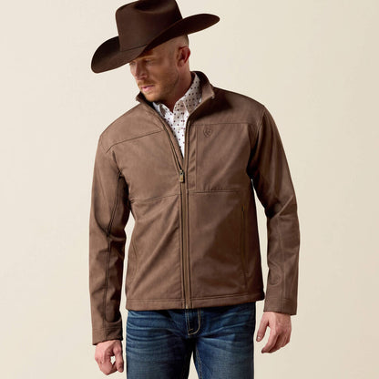 Men's Ariat Vernon Softshell Jacket - Wren Faux Leather