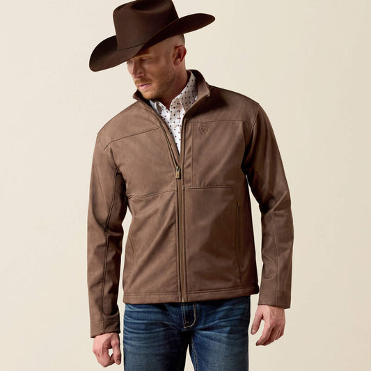 Men's Ariat Vernon Softshell Jacket - Wren Faux Leather
