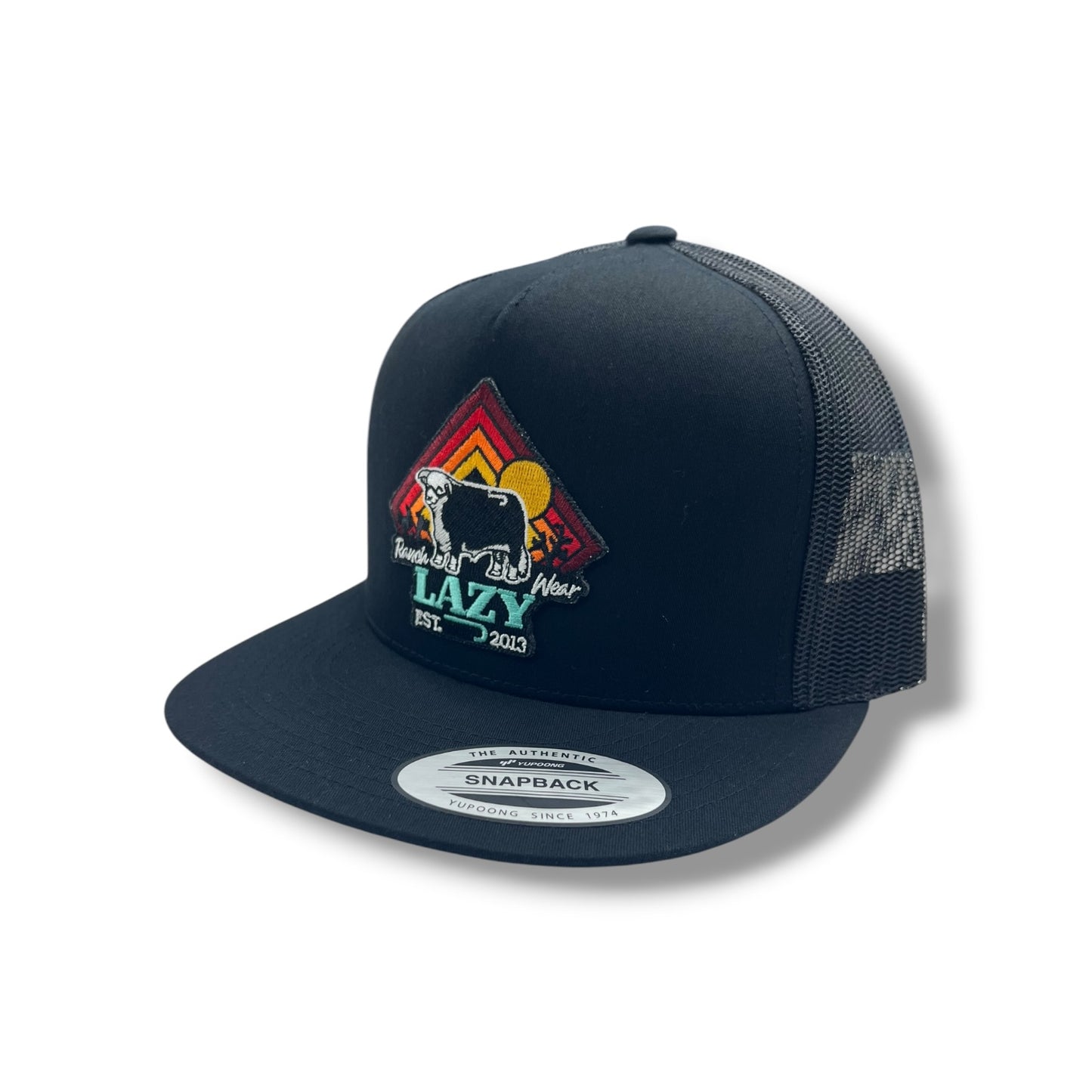 Lazy J Hat - Black Cactus Sunrise