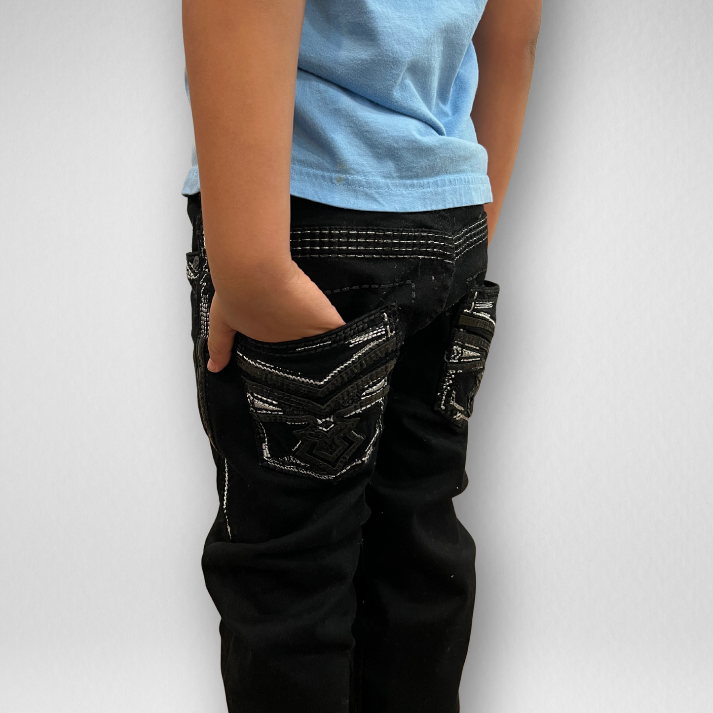 Youth Ace of Diamond Denim (P-1370-Jet Black)