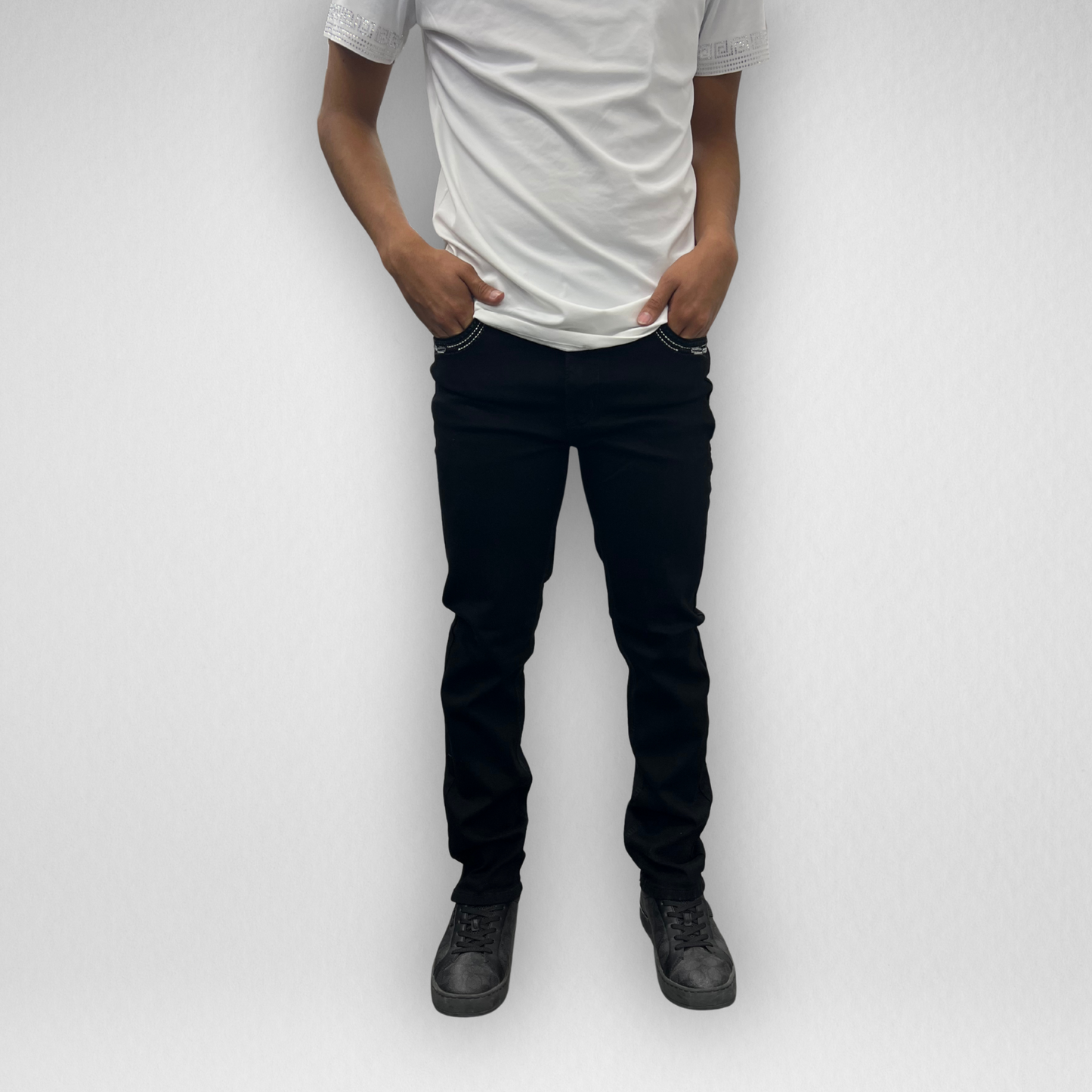Youth Ace of Diamond Denim (P-1370-Jet Black)