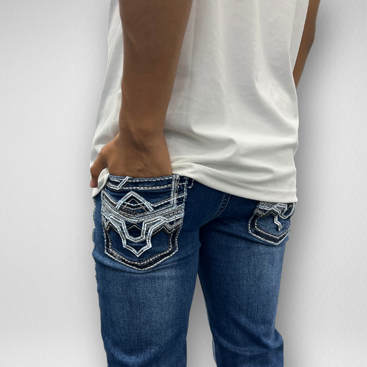 Youth Ace of Diamond Denim (P-1380-Dark Blue)