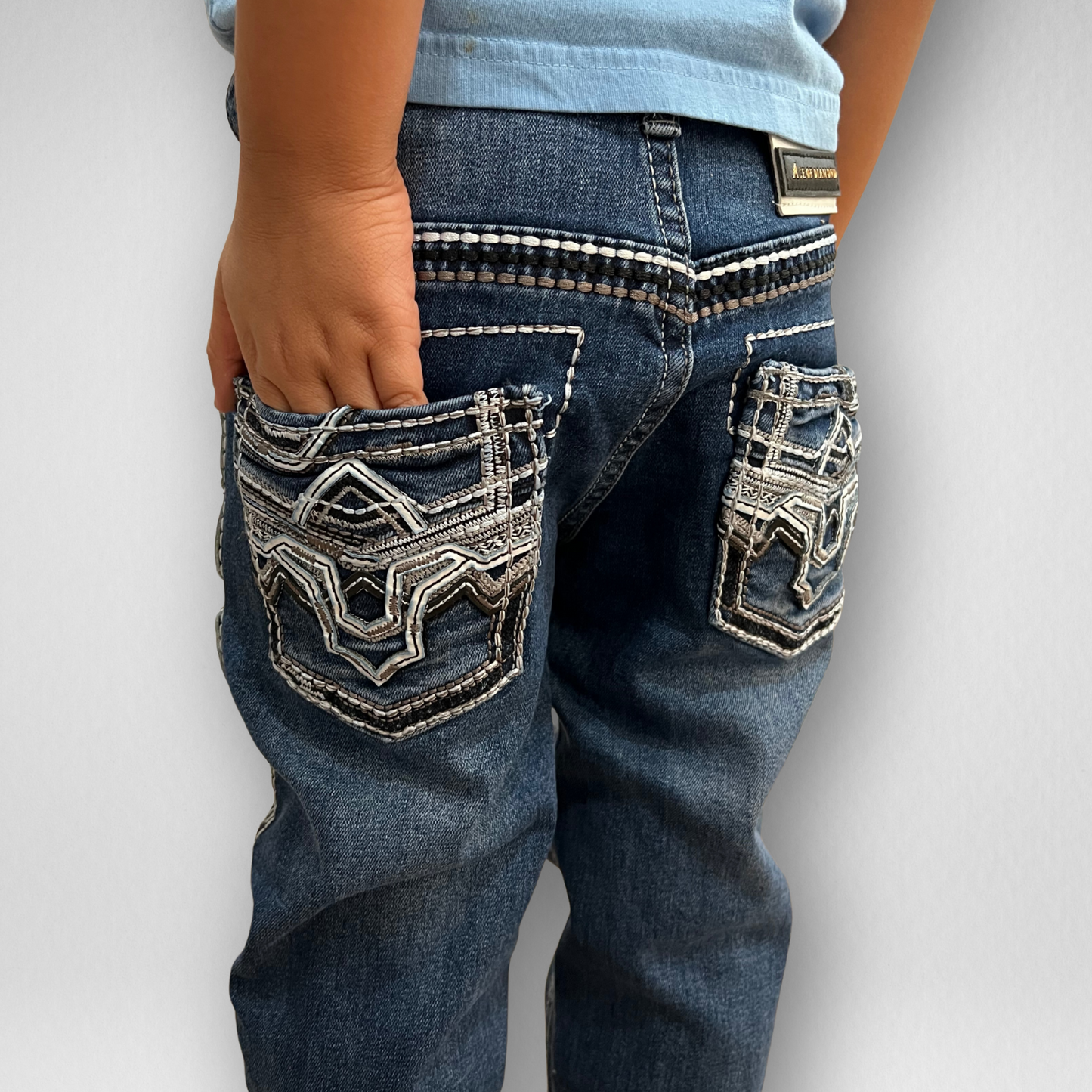 Youth Ace of Diamond Denim (P-1380-Dark Blue)