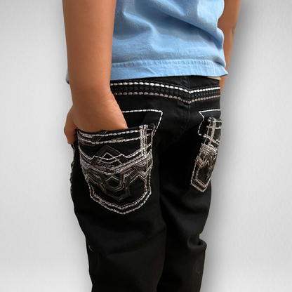 Youth Ace of Diamond Denim (P-1380-Jet Black)