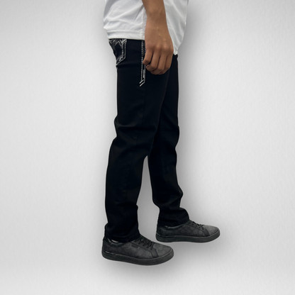 Youth Ace of Diamond Denim (P-1380-Jet Black)